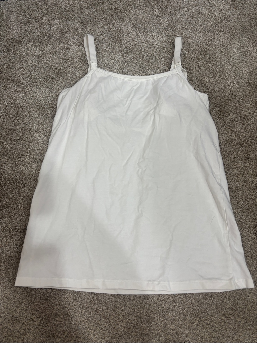 Kindred Bravely Organic Cotton White Nursing Pumping Tank Medium